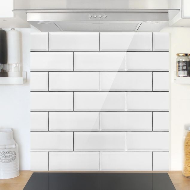 decoraçao para parede de cozinha White Ceramic Tiles