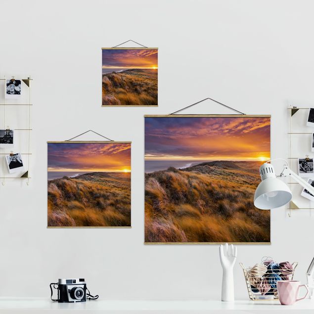 quadros modernos para quarto de casal Sunrise On The Beach On Sylt