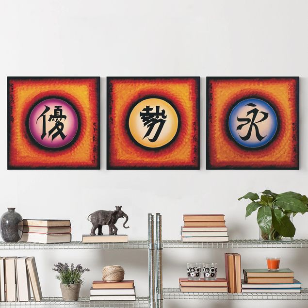 decoraçoes cozinha Chinese Characters Trio
