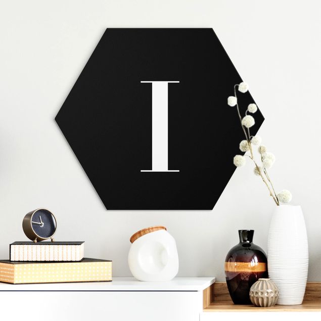 decoraçao para parede de cozinha Letter Serif Black I