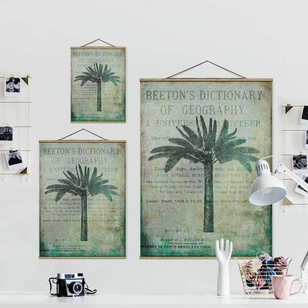 quadro decorativo verde Vintage Collage - Antique Palme