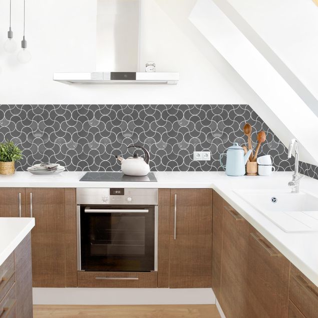 Backsplash de cozinha imitação azulejos Ceramic Tiles - Grey