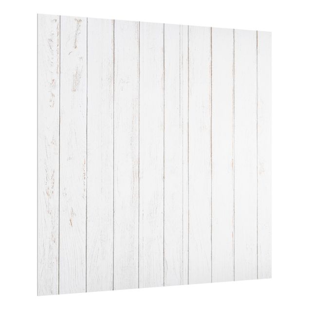 painéis antisalpicos White Wooden Boards Shabby