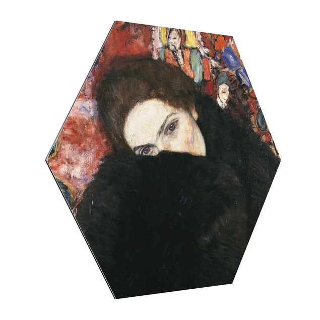 Quadros famosos Gustav Klimt - Lady With A Muff