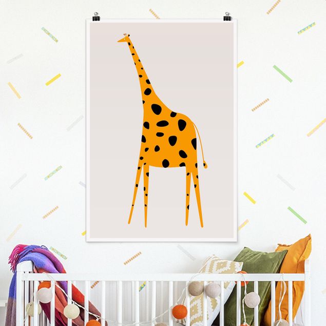decoração quarto bebé Yellow Giraffe