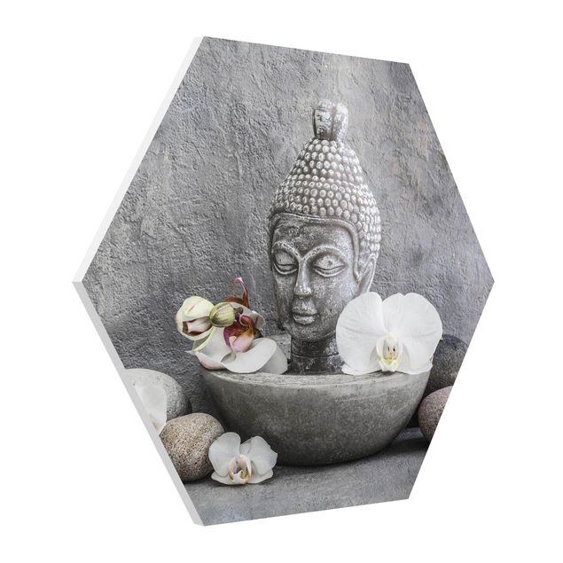 Quadros zen Zen Buddha, Orchids And Stones