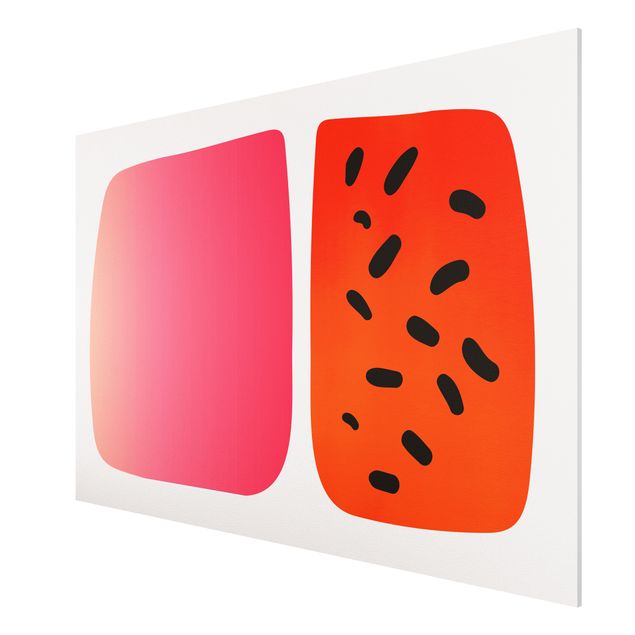 quadros abstratos para sala Abstract Shapes - Melon And Pink