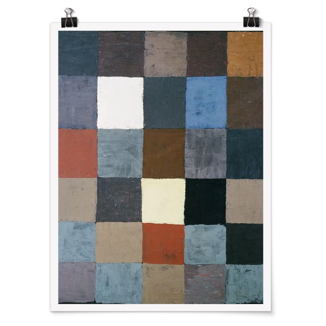 Posters abstratos Paul Klee - Color Chart (on Gray)