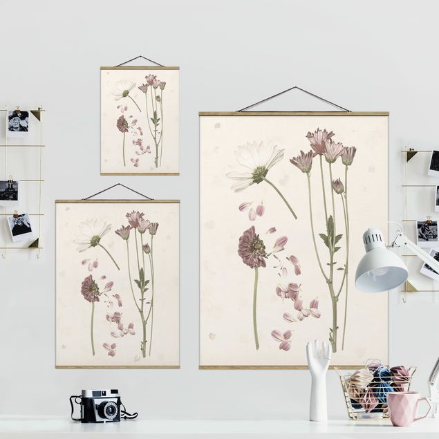 Quadros em tecido Herbarium In Pink II