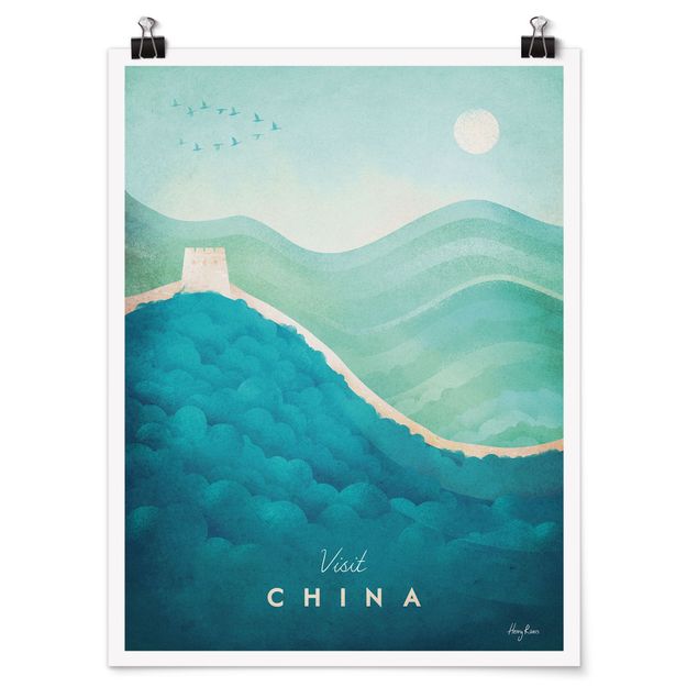 Posters quadros famosos Travel Poster - China