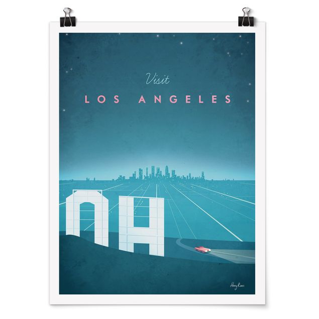 Posters quadros famosos Travel Poster - Los Angeles