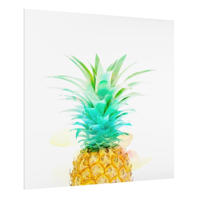 painéis antisalpicos Pineapple Watercolor