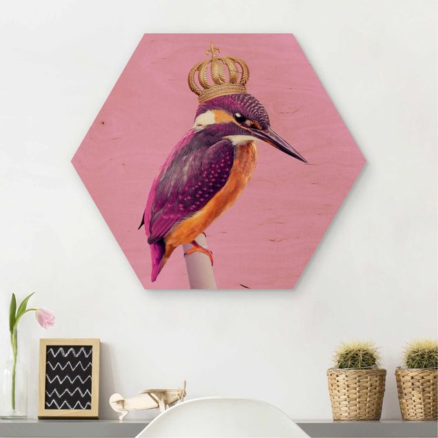 decoraçoes cozinha Pink Kingfisher With Crown