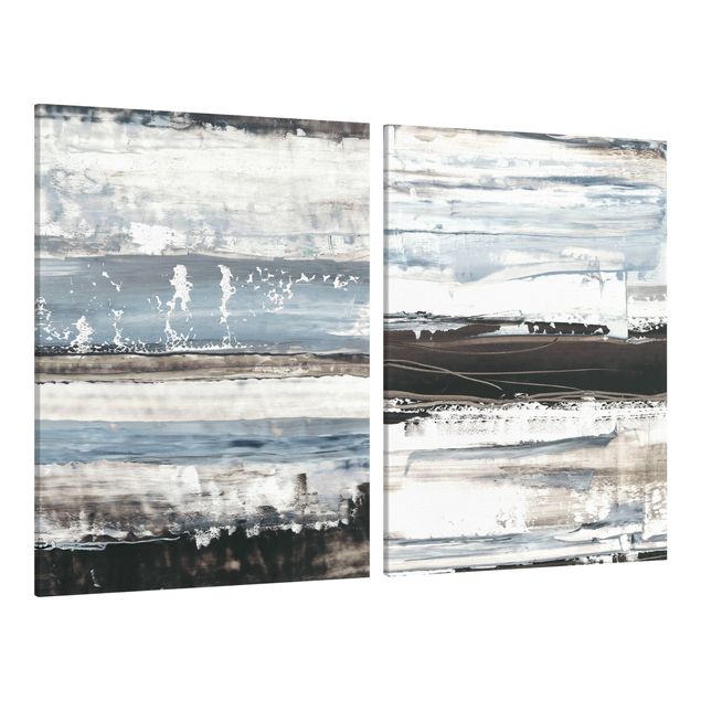 quadros modernos para quarto de casal Icy Horizon Set I