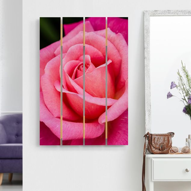 decoraçao para parede de cozinha Pink Rose Flowers Green Backdrop
