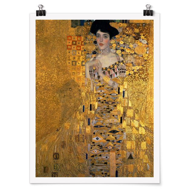 Posters quadros famosos Gustav Klimt - Portrait Of Adele Bloch-Bauer I