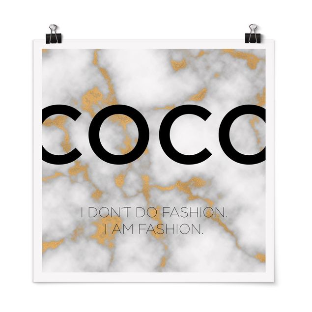 quadro com frases inspiradoras Coco - I Dont Do Fashion