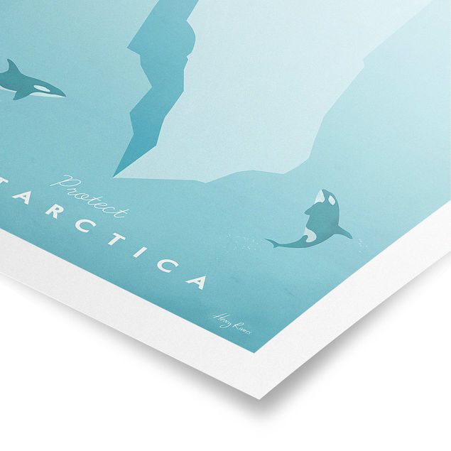 quadro decorativo mar Travel Poster - Antarctica
