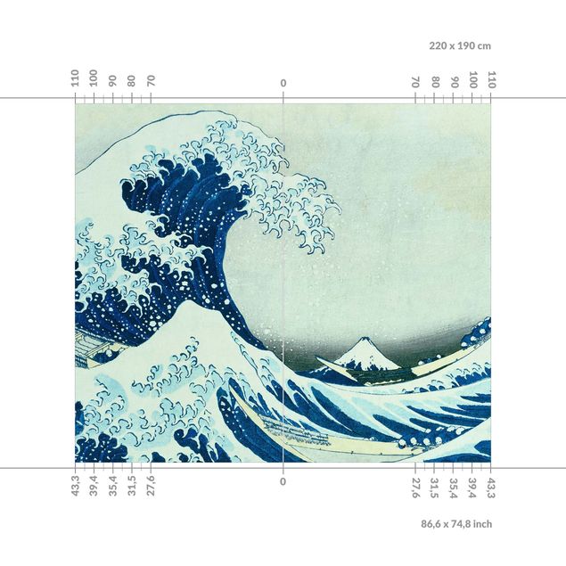 Revestimento de parede para duche Katsushika Hokusai - The Great Wave At Kanagawa