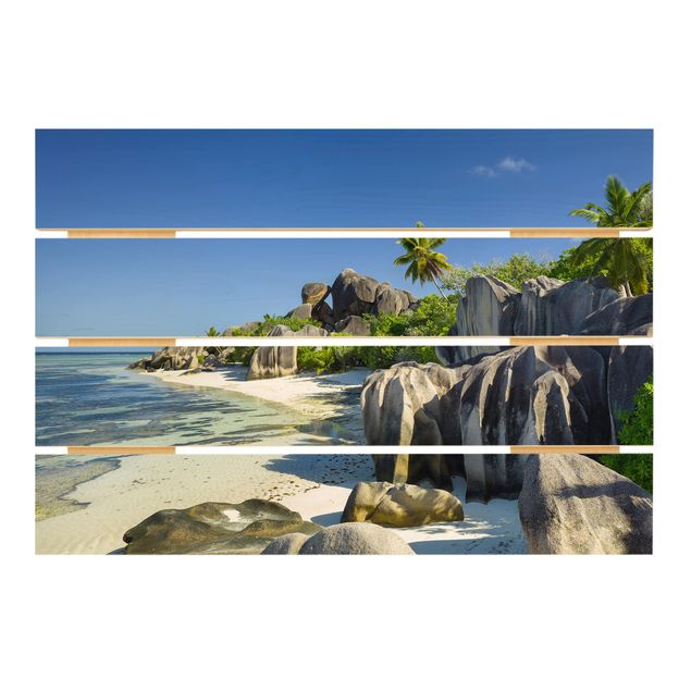 Quadros em madeira praia Dream Beach Seychelles