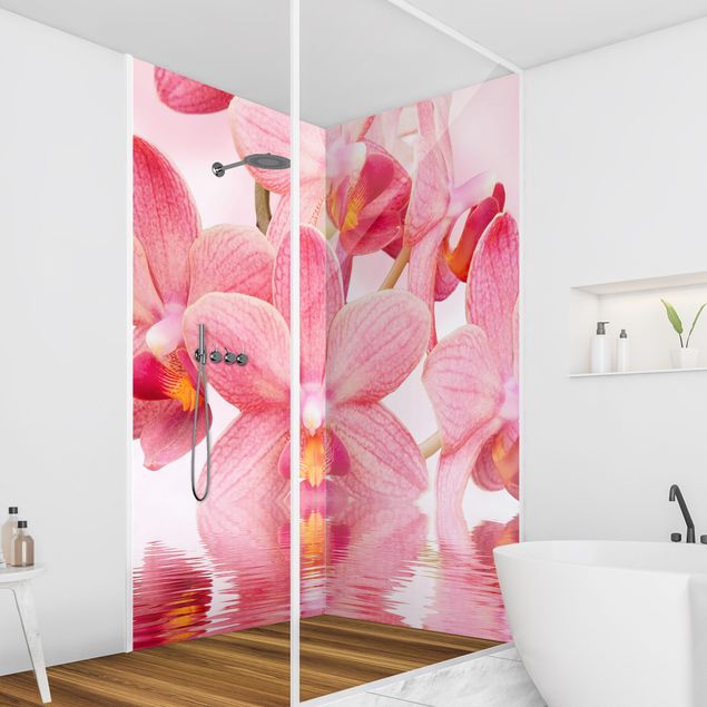 Revestimento de parede para duche Light Pink Orchid On Water