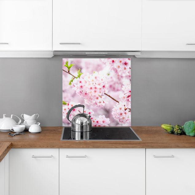 Painel anti-salpicos de cozinha flores Japanese Cherry Blossoms