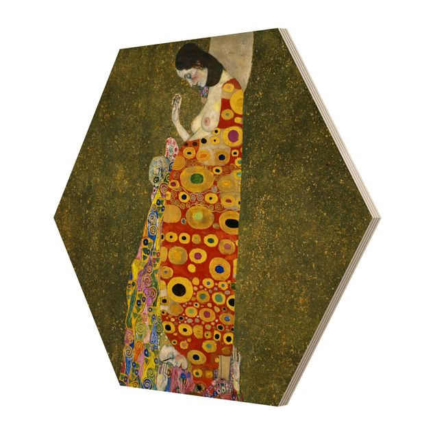 Quadros em madeira Gustav Klimt - Hope II