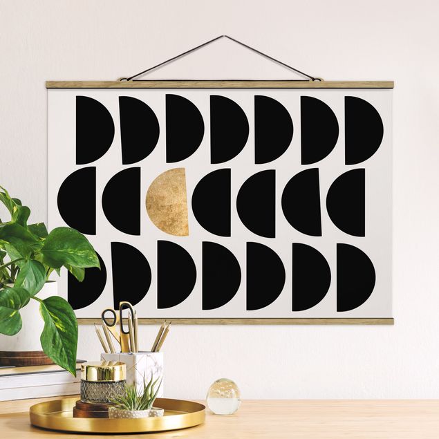 decoraçao para parede de cozinha Geometrical Semicircle II