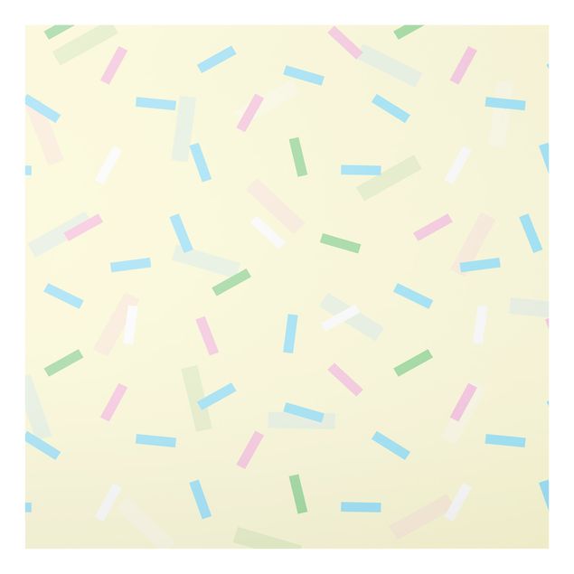 painéis antisalpicos Colourful Confetti Of Pastel Stripes