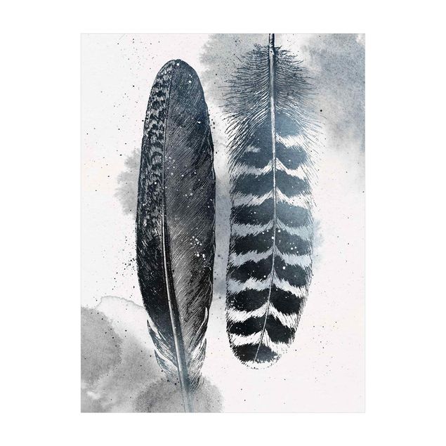Tapetes zen Two Feathers - Watercolours