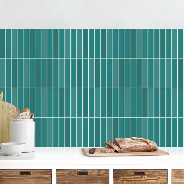 decoraçao para parede de cozinha Subway Tiles - Turquoise