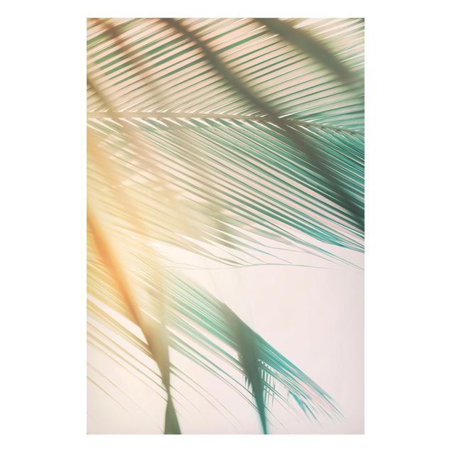 quadro com paisagens Tropical Plants Palm Trees At Sunset II