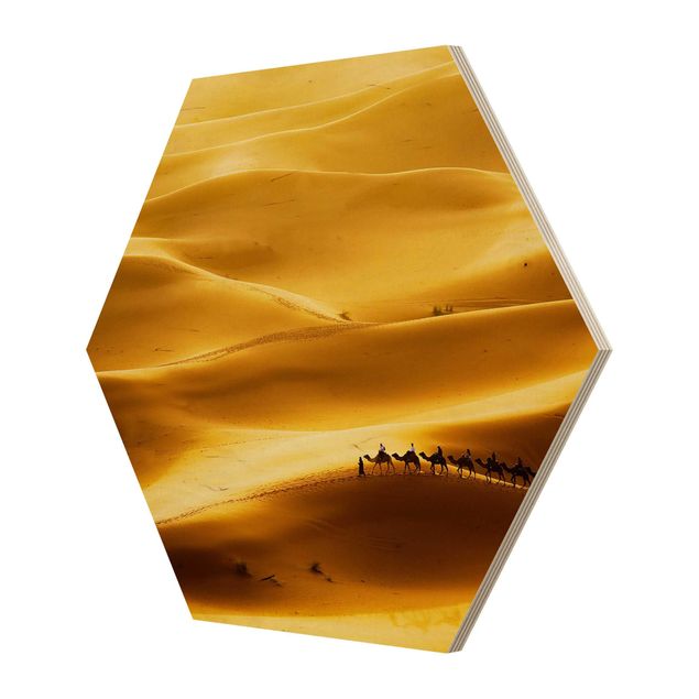 Quadros hexagonais Golden Dunes