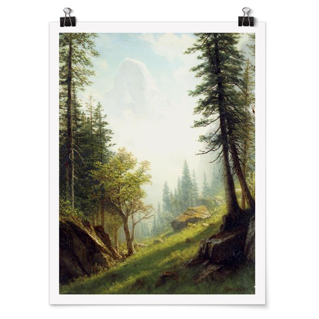 Quadros árvores Albert Bierstadt - Among the Bernese Alps