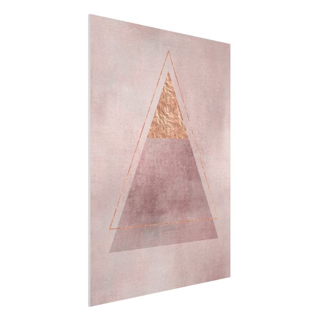 decoraçao para parede de cozinha Geometry In Pink And Gold II
