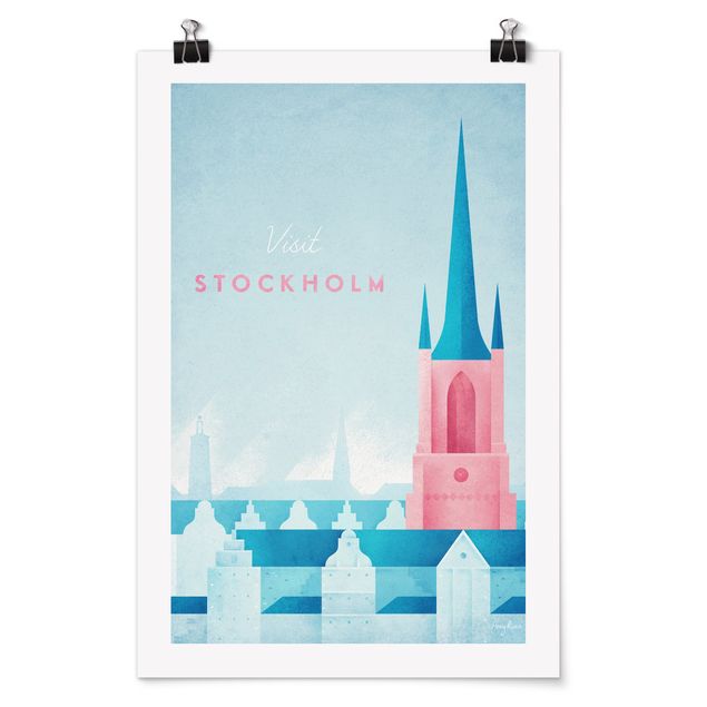 Posters quadros famosos Travel Poster - Stockholm