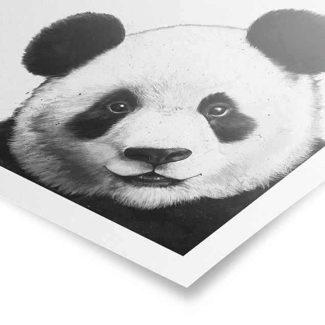 Posters quadros famosos Illustration Panda Black And White Drawing