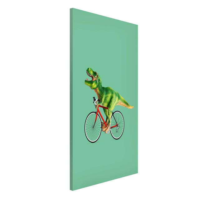 decoraçao para parede de cozinha Dinosaur With Bicycle