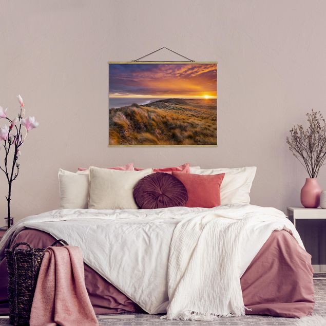 quadro com paisagens Sunrise On The Beach On Sylt