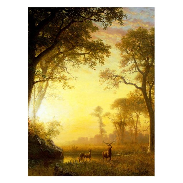 Quadros movimento artístico Romantismo Albert Bierstadt - Light in the Forest