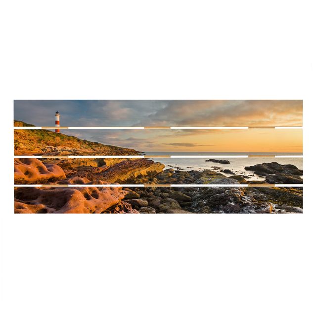 Quadros de Rainer Mirau Tarbat Ness Ocean & Lighthouse At Sunset