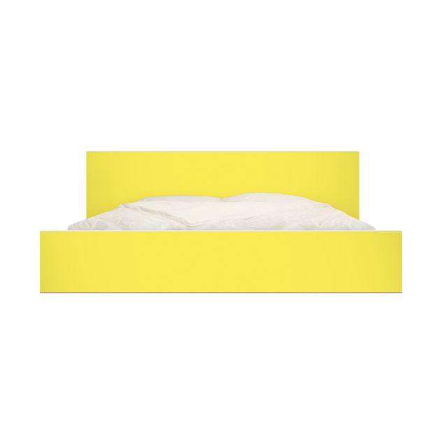 Papel autocolante para móveis Cama Malm IKEA Colour Lemon Yellow