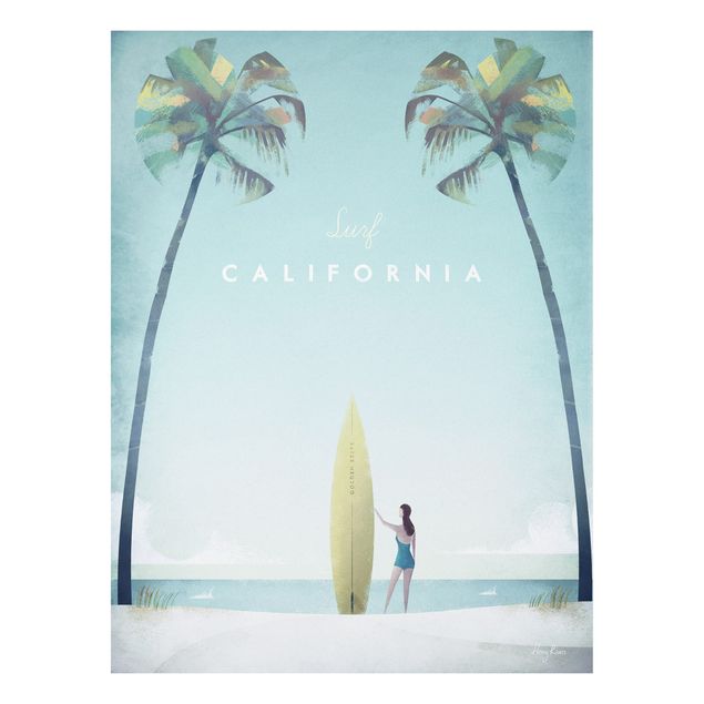 Quadros paisagens Travel Poster - California