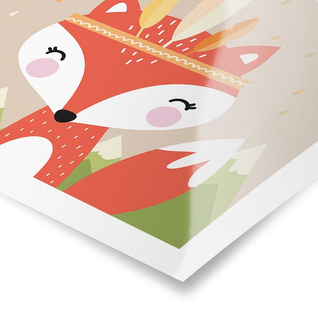 Quadros vermelhos Indian Fox