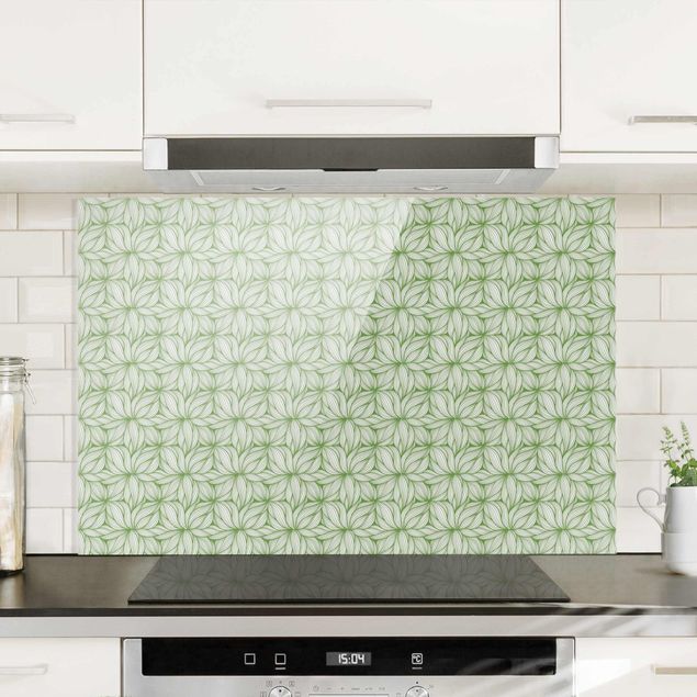 decoraçao cozinha Leaf Pattern In Green