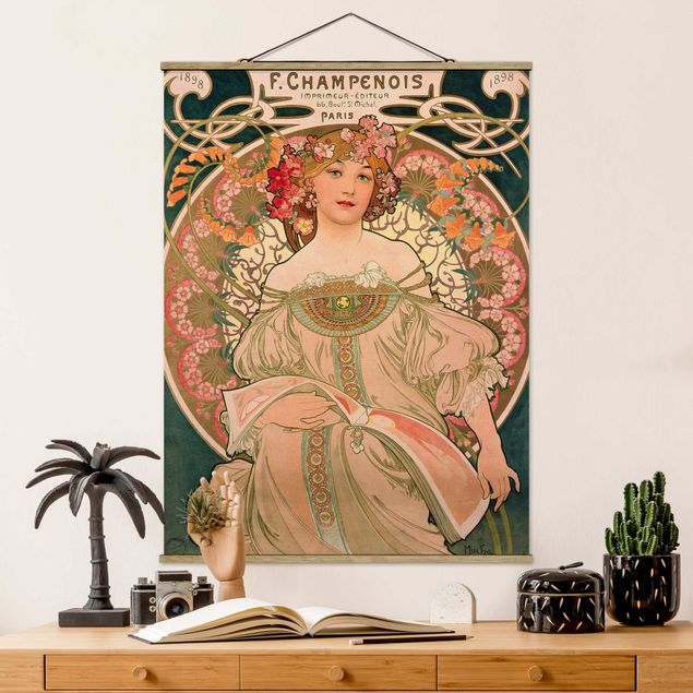 Quadros movimento artístico Art Déco Alfons Mucha - Poster For F. Champenois