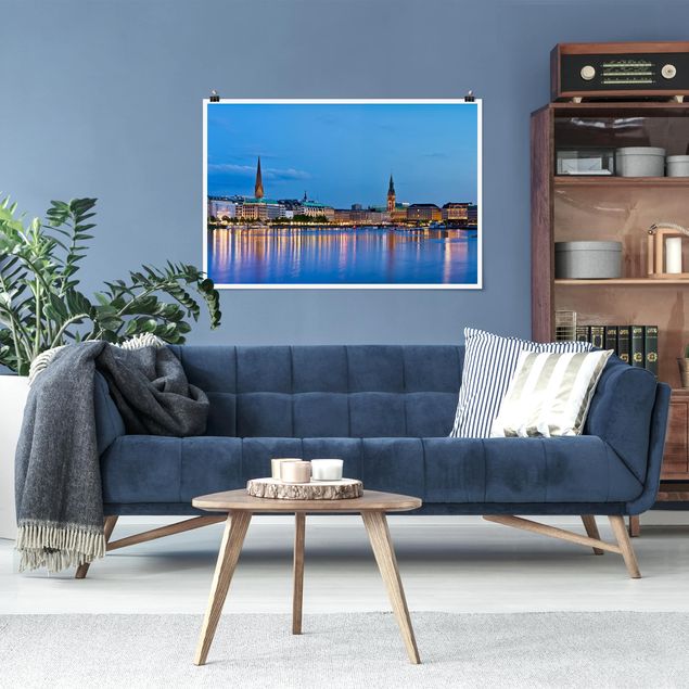 Posters cidades e paisagens urbanas Hamburg Skyline