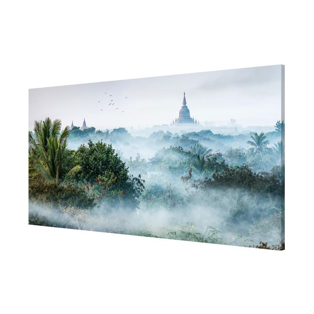 quadro de árvore Morning Fog Over The Jungle Of Bagan