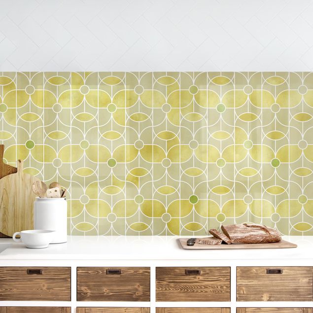 decoraçao para parede de cozinha Art Deco Butterfly Pattern