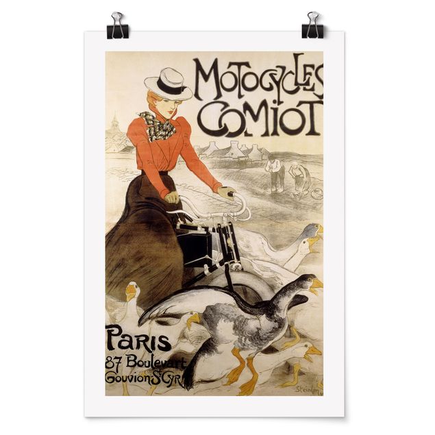 poster retro Théophile Steinlen - Poster For Motor Comiot